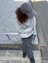 WASHED EMBROIDERY LOGO CAP -WASHED GRAY-